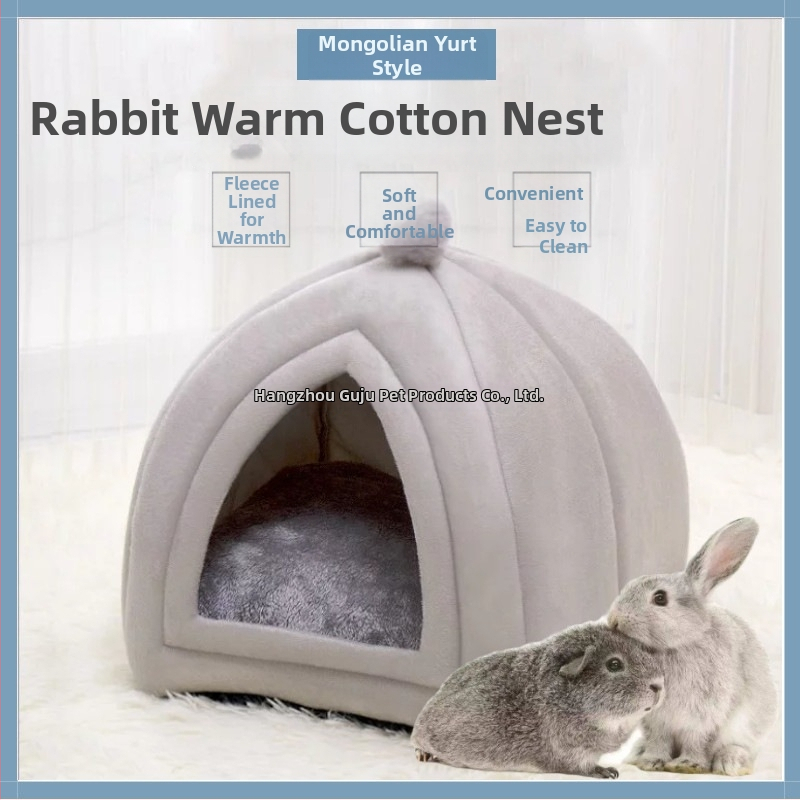 Lizdas mažiems gyvūnams – audinys, pūkuotas vidus, žieminė šiluma triušiams, jūrų kiaulytėms ir činčiloms