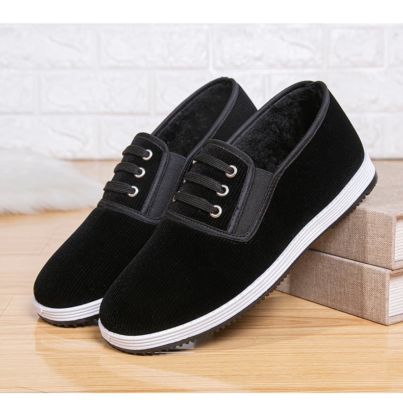 Férfi téli papucs velúr felsővel, csúszásmentes vastag műanyag talppal, melegen tart