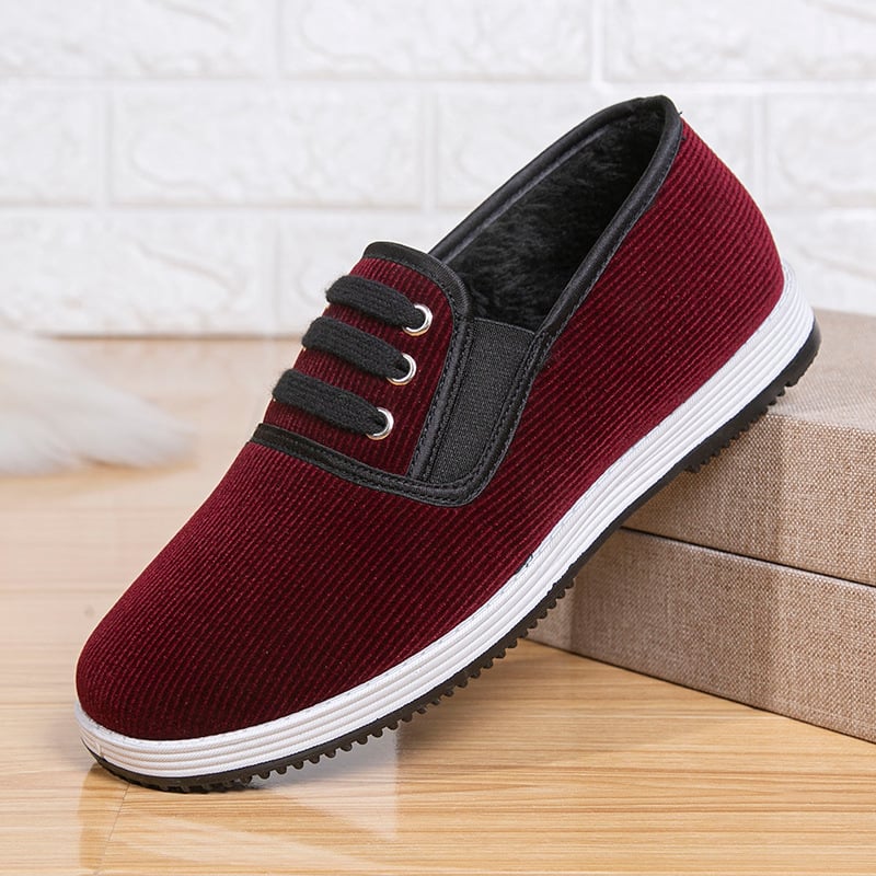 Férfi téli papucs velúr felsővel, csúszásmentes vastag műanyag talppal, melegen tart