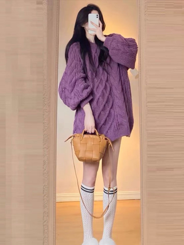 Nėščiųjų dviejų dalių komplektas: laisvas viršus su ilgomis rankovėmis ir plačios kelnės, flisinis pamušalas; audinys poliesterio 70–80% ir medvilnės 20–30% — rudens-žiemos 2025, japonų-korejiečių laisvas stilius