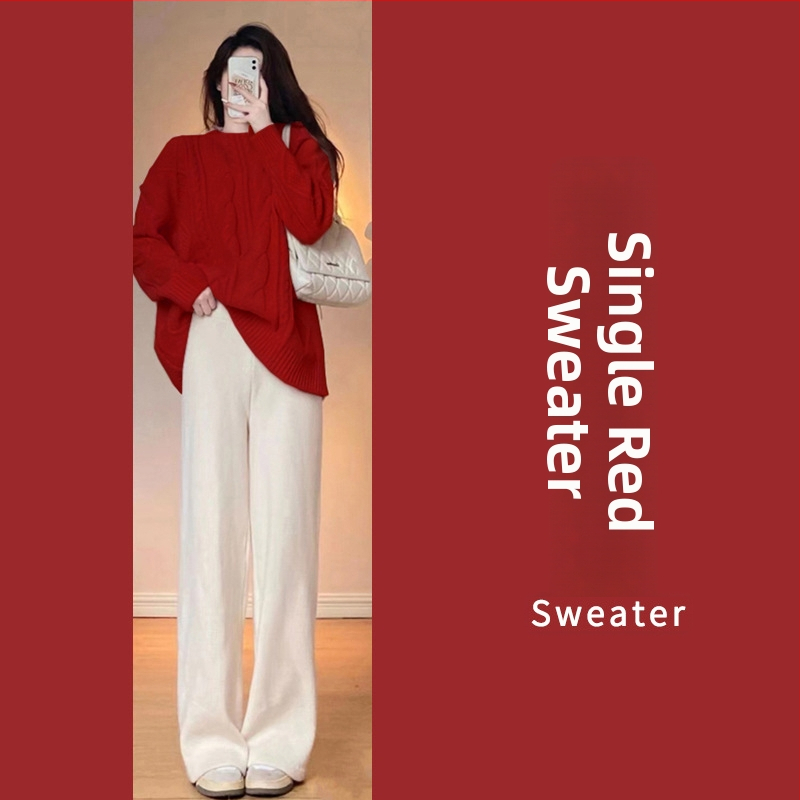 Nėščiųjų dviejų dalių komplektas: laisvas viršus su ilgomis rankovėmis ir plačios kelnės, flisinis pamušalas; audinys poliesterio 70–80% ir medvilnės 20–30% — rudens-žiemos 2025, japonų-korejiečių laisvas stilius