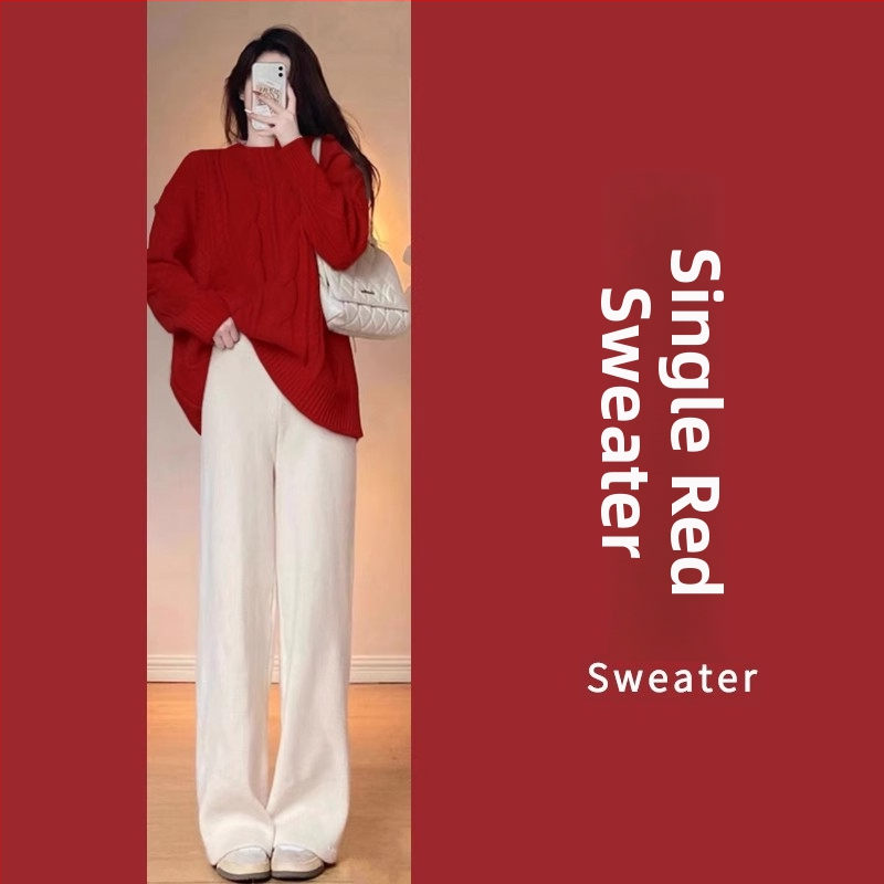 Nėščiųjų dviejų dalių komplektas: laisvas viršus su ilgomis rankovėmis ir plačios kelnės, flisinis pamušalas; audinys poliesterio 70–80% ir medvilnės 20–30% — rudens-žiemos 2025, japonų-korejiečių laisvas stilius