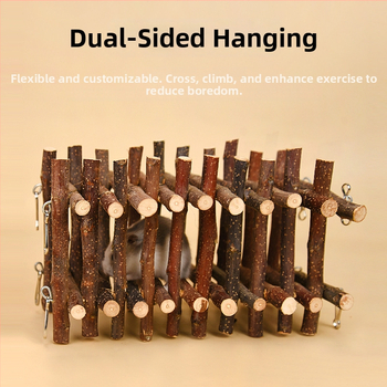 Hamsterio obuolmedžio šakelė kopimui su laiptais – žaislas Sirijos hamsteriui