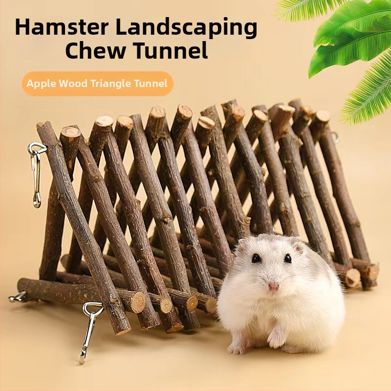 Hamsterio obuolmedžio šakelė kopimui su laiptais – žaislas Sirijos hamsteriui