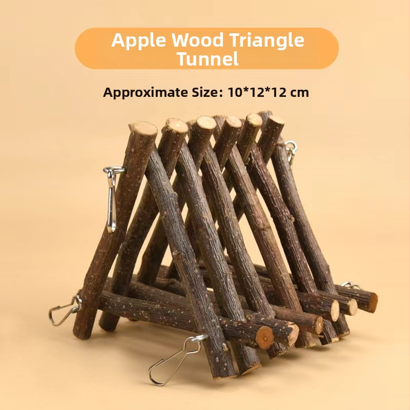 Hamsterio obuolmedžio šakelė kopimui su laiptais – žaislas Sirijos hamsteriui