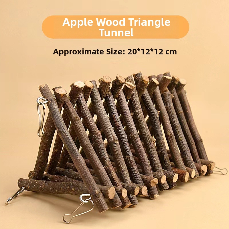 Hamsterio obuolmedžio šakelė kopimui su laiptais – žaislas Sirijos hamsteriui