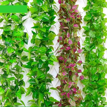 Umjetna zelena: pothos, rattan i Turtle Back za zidnu dekoraciju; Materijal: plastika; Procesi: šabloniranje, reljefno oblikovanje, injekcijsko oblikovanje; Upotreba: vjenčanja, vanjski prostori, rekviziti za fotografiranje, kućna dekoracija