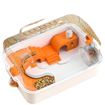 Hamsteri puur ja mänguasjade komplekt — plastikust, ristkülikukujuline kuju, ventileeritud ja kergesti puhastatav, sobib siseriiklikuks ja väliseks kasutamiseks