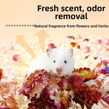 Hamsterio pagalvėlė su gėlių ir žolynų raštu | dezodoruojanti pagalvėlė | medžiaga: gėlės ir augalai | prekės ženklas Yee | mažiems gyvūnėliams