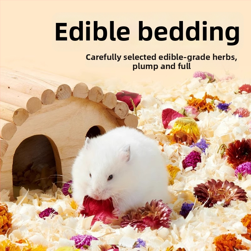 Hamstera spilvens ar ziedu un zāļu rakstu | deodorizējošais spilvens | materiāls: ziedi un augi | zīmols: Yee | mazajiem mājdzīvniekiem