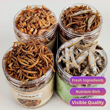 Hamsteri toit kuivatatud vastsete seguga — Kaubamärk Happy Parrot, Tootekood 123, Sobib hamsteritele ja väikestele lindudele