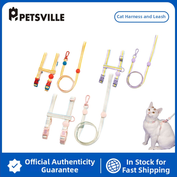 Katės harnasas ir pavadėlis – krūtinės liemenės stilius, reguliuojamas, atsparus pabėgimui, audinys