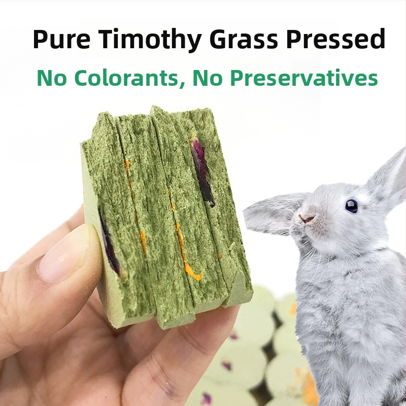 Sausa pārtika — Tīrs timotija zāles kūka trušiem, činčilām, trusīšiem un cūciņām — 130 g — Radish Valley