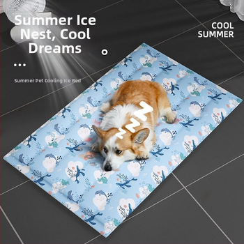 Šunims skirtas vėsinantis kilimėlis — drobinė medžiaga, naujas vasaros modelis