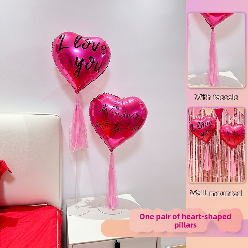 Vestuvinės patalpų fono rekvizitas – romantiška nuotaika, kaspinų dekoracijos, plastmasės medžiaga, tinkama vestuvėms