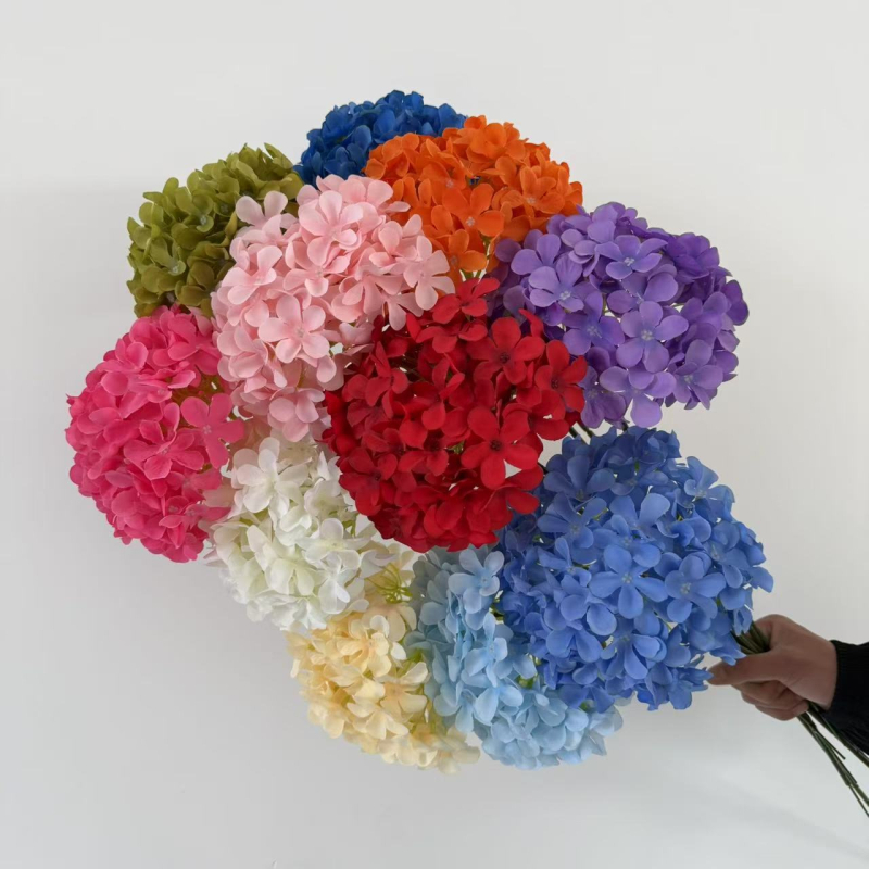 Hidrangejos dirbtiniai žiedai vazoje – vestuvėms dekoravimui, nuotraukų rekvizitas, namų dekorui