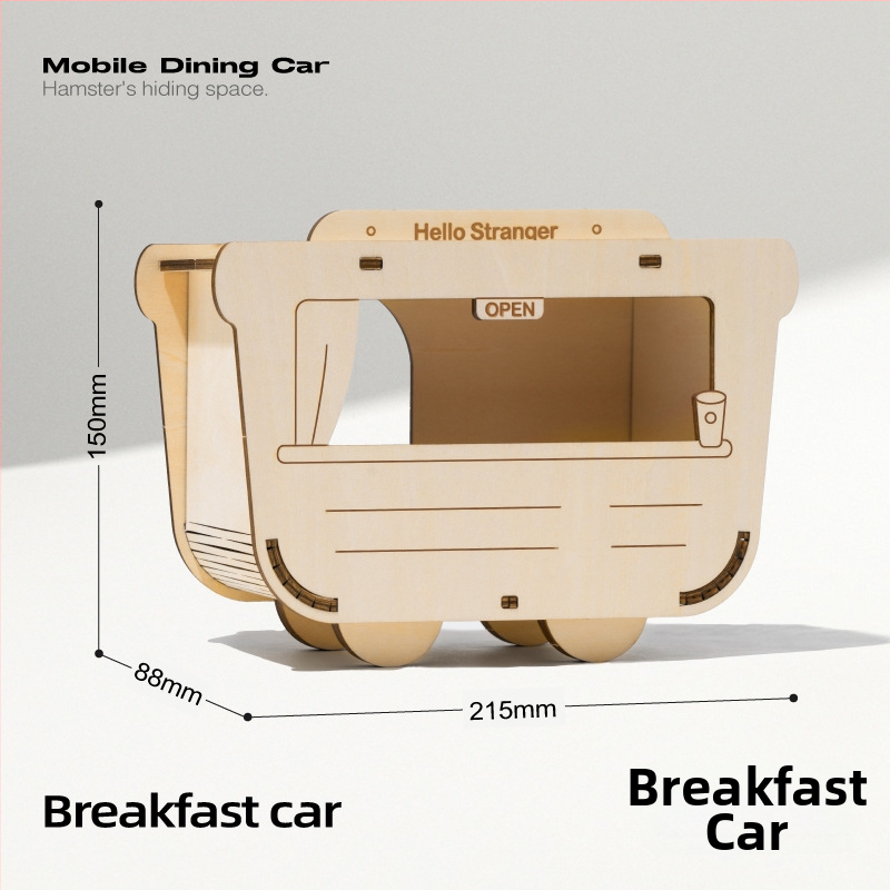 Medinis daugiapakopis hamsterio labirintas su lizdu nameliu - Medžiaga: daugiasluoksė plokštė, akrilas; Prekės ženklas: Meow wang ye; Kategorija: naminių gyvūnėlių priežiūros įrankiai