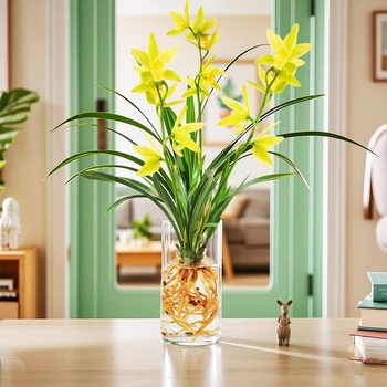 Хидропонен разсад орхидея с пъпки (за вътрешни условия, ароматна, в саксия)