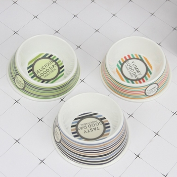 Μπολ φαγητού κατοικίδιων, μελαμινικό, μονό μπολ, με εκτύπωση, μάρκα Bobo, για σκύλους και γάτες