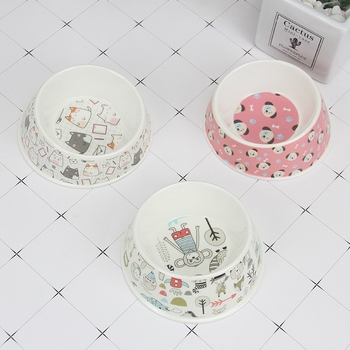 Μπολ φαγητού κατοικίδιων, μελαμινικό, μονό μπολ, με εκτύπωση, μάρκα Bobo, για σκύλους και γάτες