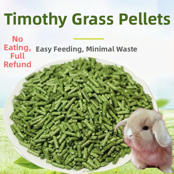 Drėgnas ėdalas su Timothy žolės granulėmis suaugusiems triušiams ir mažiems naminiams gyvūnėliams – naminiams gyvūnams skirtas ėdalas