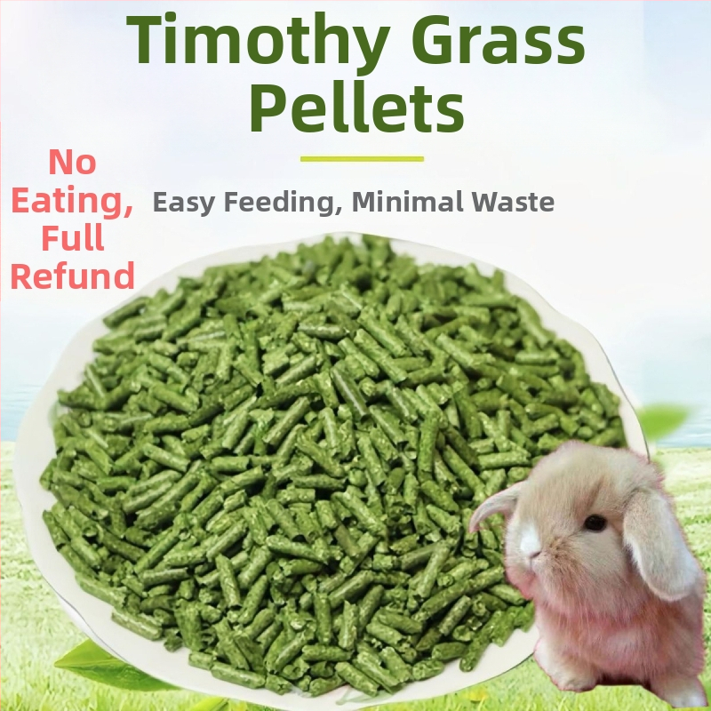 Drėgnas ėdalas su Timothy žolės granulėmis suaugusiems triušiams ir mažiems naminiams gyvūnėliams – naminiams gyvūnams skirtas ėdalas