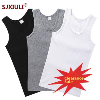 Meeste varrukateta top — ülili plāns, hingav polüester-puuvillase segu, ümmargune kaelus, peamine materjal: puuvill 95–100%, suvi 2024