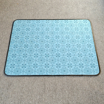 Covoraș pliabil de protecție pentru podea pentru scaunul de calculator, dreptunghiular, din plastic PVC, imprimeu floral, antiderapant.