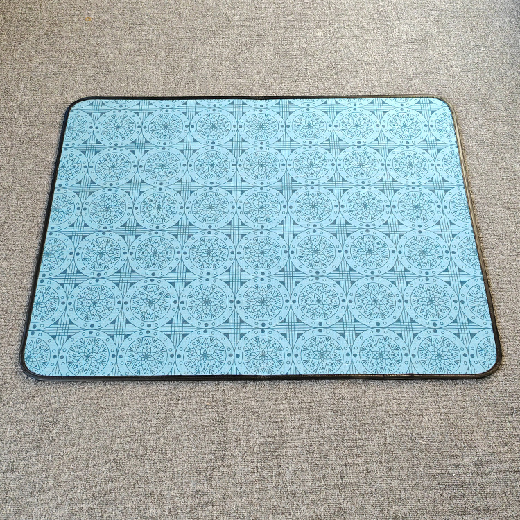 Covoraș pliabil de protecție pentru podea pentru scaunul de calculator, dreptunghiular, din plastic PVC, imprimeu floral, antiderapant.