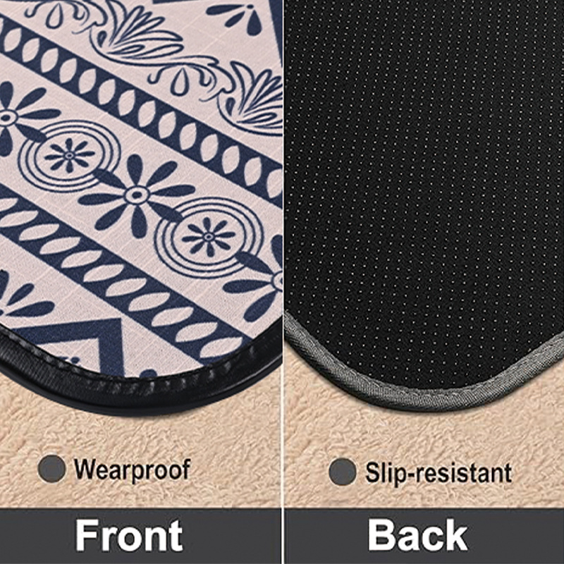 Covoraș pliabil de protecție pentru podea pentru scaunul de calculator, dreptunghiular, din plastic PVC, imprimeu floral, antiderapant.