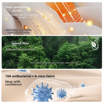 Moterų modalinis terminis pagrindinis rinkinys – plonas, vieno sluoksnio, šildymas, antibakterinis, 51,5% modalas