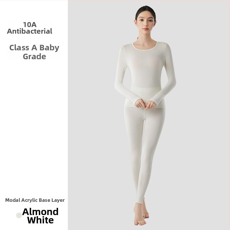 Moterų modalinis terminis pagrindinis rinkinys – plonas, vieno sluoksnio, šildymas, antibakterinis, 51,5% modalas