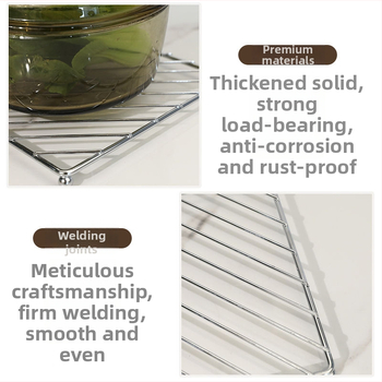 Roostevabast terasest kööginõude hoidik ja pannialus, ümmargune või ruudukujuline, kaasaegne minimalistlik stiil