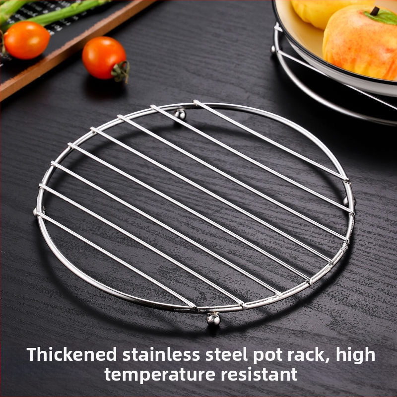 Roostevabast terasest kööginõude hoidik ja pannialus, ümmargune või ruudukujuline, kaasaegne minimalistlik stiil