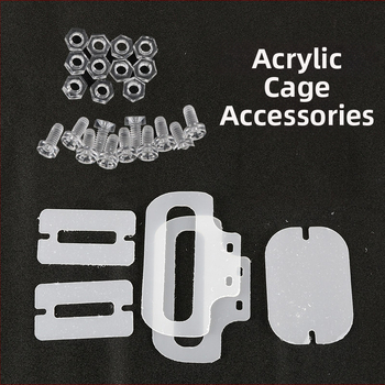 Akrilové doplnky pre hamster klietku – DIY upínacie spony s gumovým pásom, skrutky a okrajové spony, základ klietky; značka Bay nest; nie je dovážané