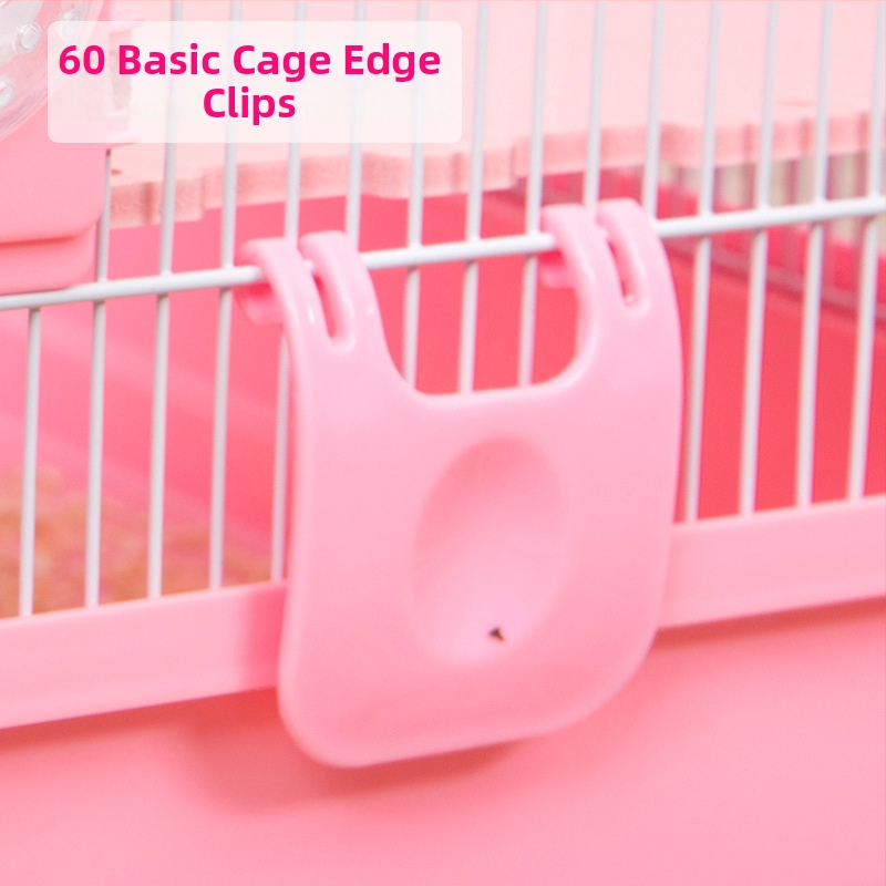 Akrilové doplnky pre hamster klietku – DIY upínacie spony s gumovým pásom, skrutky a okrajové spony, základ klietky; značka Bay nest; nie je dovážané