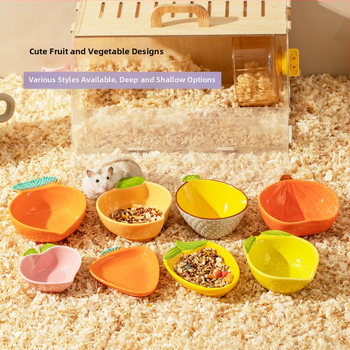 Hamsterio keraminis šėrimo dubenėlis (Medžiaga: keramika; Prekės ženklas: Star Rice Ceramics; Kategorija: naminių gyvūnėlių indai; Importas: Ne)