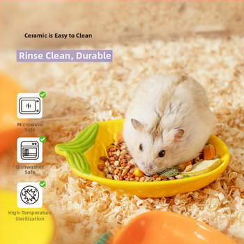 Hamsterio keraminis šėrimo dubenėlis (Medžiaga: keramika; Prekės ženklas: Star Rice Ceramics; Kategorija: naminių gyvūnėlių indai; Importas: Ne)