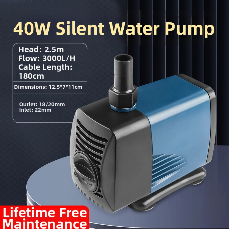 Potopinė siurblys akvariumui su šoniniu įsiurbimu, cirkuliacijai ir filtravimui, amfibinis dizainas, itin tylus