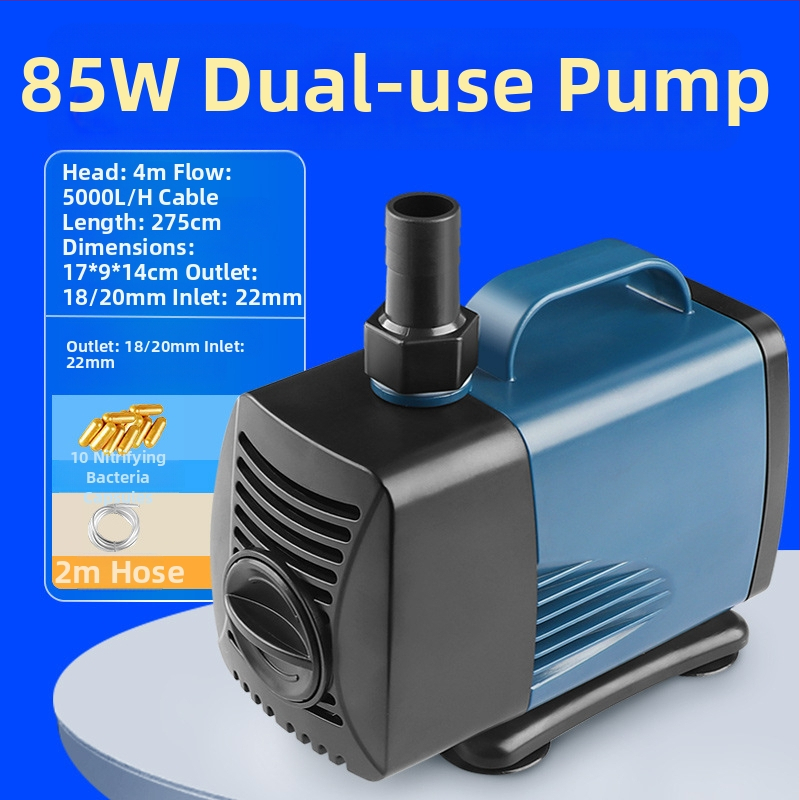 Potopinė siurblys akvariumui su šoniniu įsiurbimu, cirkuliacijai ir filtravimui, amfibinis dizainas, itin tylus