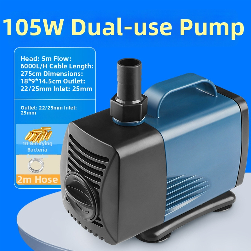 Potopinė siurblys akvariumui su šoniniu įsiurbimu, cirkuliacijai ir filtravimui, amfibinis dizainas, itin tylus