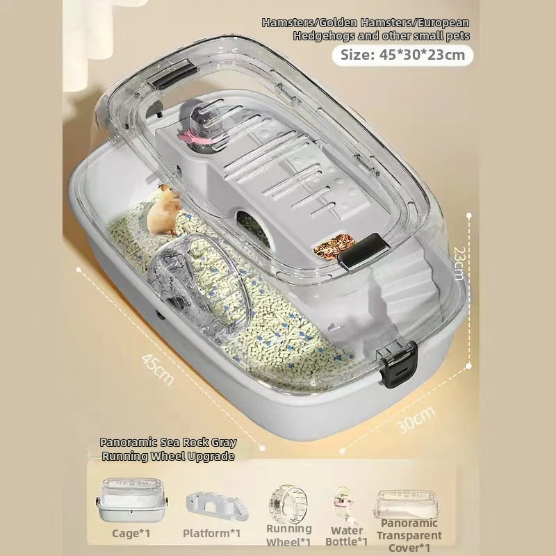 Hamsterio narvas, PP medžiaga, stačiakampio formos, nuimamas dizainas, animacinis stilius