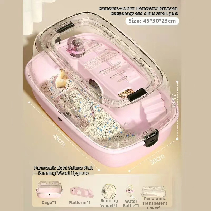 Hamsterio narvas, PP medžiaga, stačiakampio formos, nuimamas dizainas, animacinis stilius