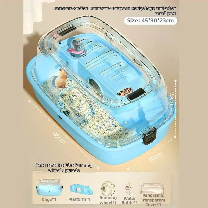 Hamsterio narvas, PP medžiaga, stačiakampio formos, nuimamas dizainas, animacinis stilius