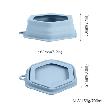 Αναδιπλούμενο μπολ σιλικόνης για σκύλους και γάτες, προστασία από διαρροές, φορητό εξωτερικό μπολ για φαγητό και πόσιμο, με κρεμάμενη σχεδίαση