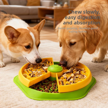 Двупластова купа за бавно хранене за котки и кучета – ABS+PP; Категория: Храна за домашни любимци; Опаковка: 28 бр.