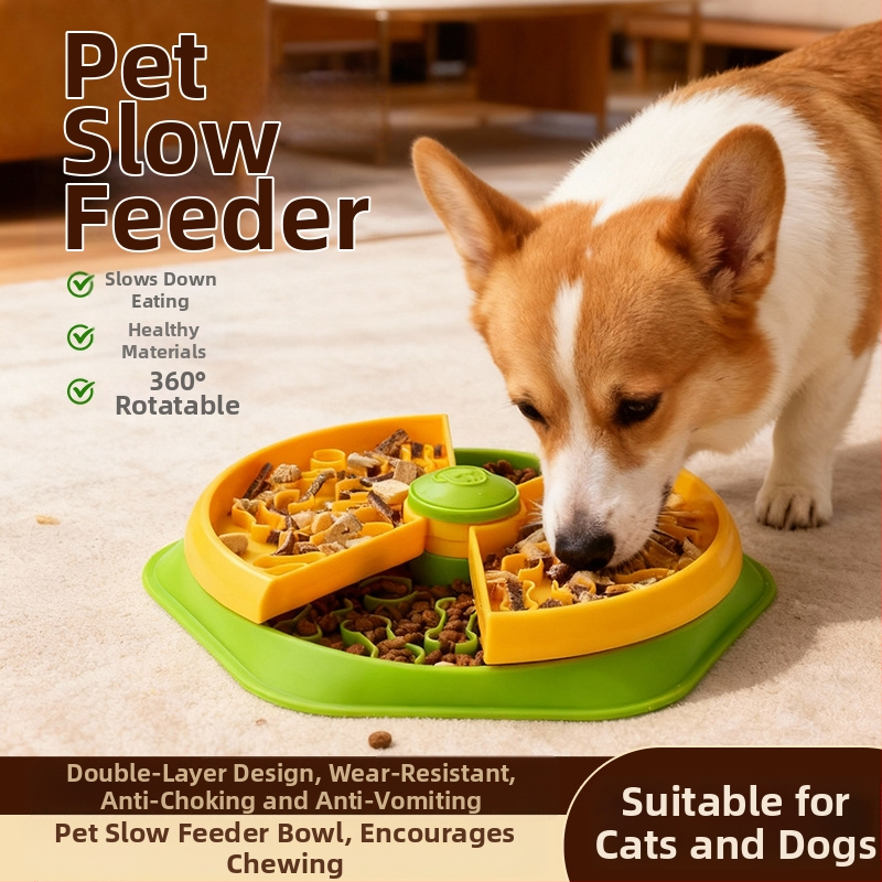 Двупластова купа за бавно хранене за котки и кучета – ABS+PP; Категория: Храна за домашни любимци; Опаковка: 28 бр.