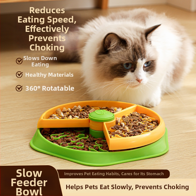 Двупластова купа за бавно хранене за котки и кучета – ABS+PP; Категория: Храна за домашни любимци; Опаковка: 28 бр.