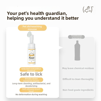 Lemmikloomade nõude pesemis mousse – plastmassist, Qi oh bränd, koertele sobiv, 200 tk pakk