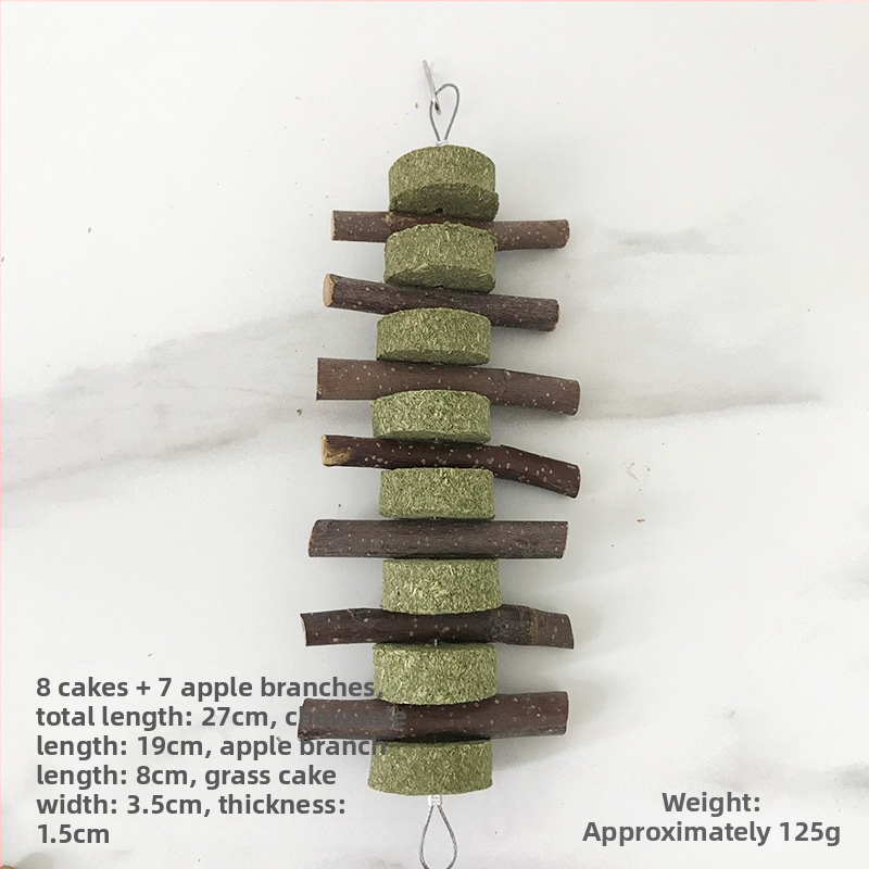 Džiovintas maistas triušiams ir hamstersiams — kramyklių lazdelės su Timotija žole ir obuolių šakelėmis, Carrot Valley